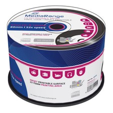 MediaRange MR226 - 50 CD-R Vinyl Black Print 700MB 80 Min 52X, in cake