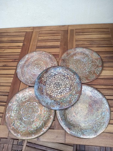 Piatti decorativi ottone - piatti, in