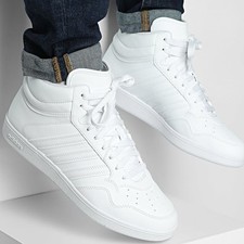 Scarpe da ginnastica Adidas Hoops 4.0 Mid da uomo sneakers bianche #996