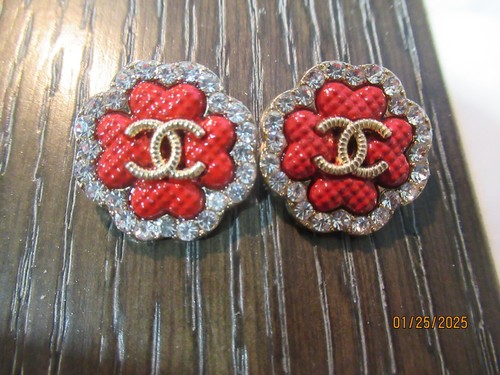Chanel buttons 22mm red - ,