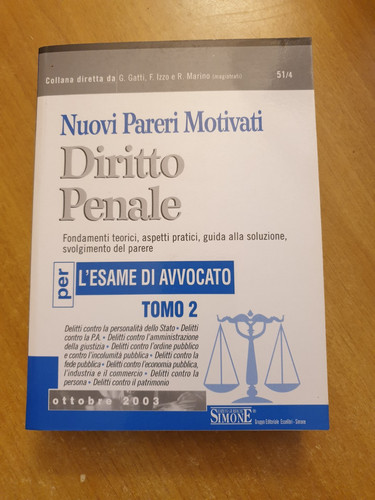 Pareri motivati diritto penale - pareri,