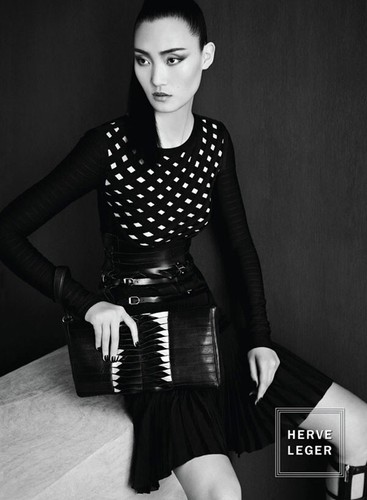 Abito corto herve leger - leger, nero