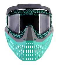 Maschera paintball JT Proflex LE - serie Mastodon - acquamarina verde acqua con orecchie grigie