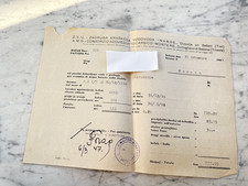 FATTURA CONSORZIO ACQUEDOTTO CARSICO MONTE RE/ NANOS  OLD DOCUMENT 1946