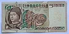 Banconota italia 5000 - banconota, lire