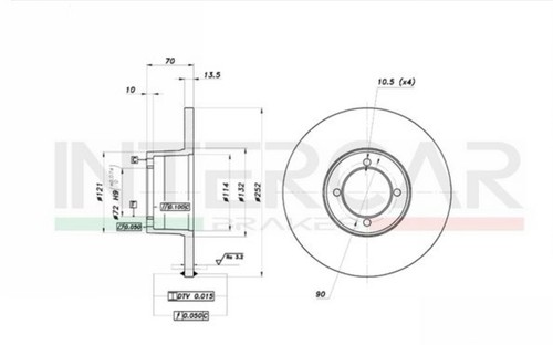 Disco freno gasolone effedi - disco,
