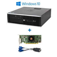 HP PC i5 Fisso Desktop CON scheda video AMD RADEON DOPPIO MONITOR DMS-59 W10 PRO