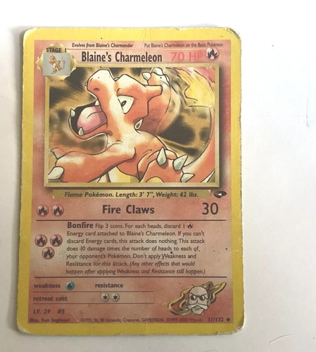 Carta pokémon blaine - pokémon, blaine's