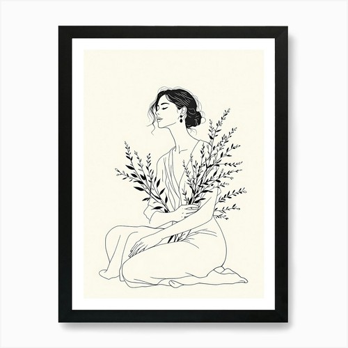Stampa artistica ragazza con