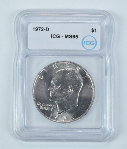 1972 eisenhower dollar ms65 - dollar,
