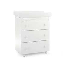 Azzurra Design Tre - Fasciatoio Neonato Cassettiera Vaschetta Bagnetto Bianco
