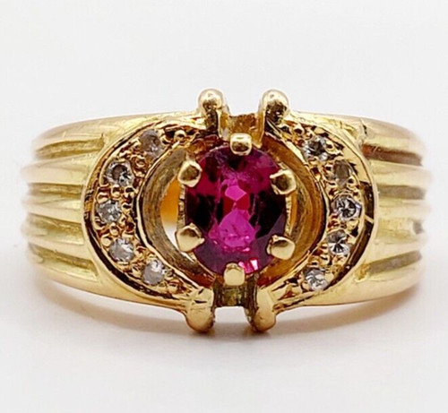 Anello cupola oro 18k rubino - cupola,