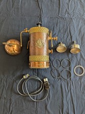 Antica macchina cappuccino vintage in ottone e rame con tutti i pezzi Made in Italy