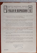 FOGLIO DISPOSIZIONI PARTITO