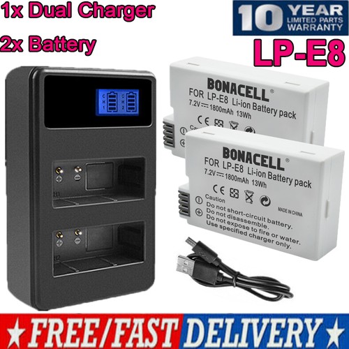 Batteria per canon - 2x, lp-e8