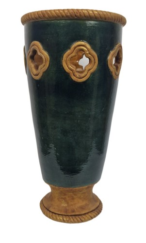 Vaso ritagliato verde - , e