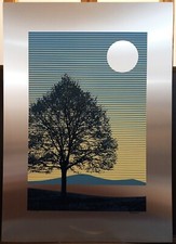 A. F. NARDI - "Grande albero vicino al mare" - Serigrafia artistica su alluminio