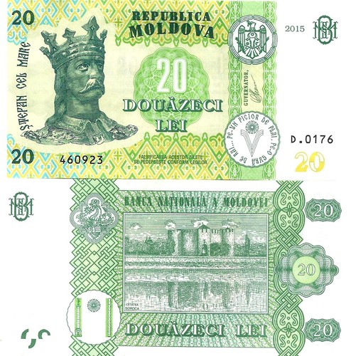 Moldavia lei 2015 2022 - 20,