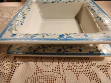 CIOTOLA E PIATTO CERAMICA TIFFANY BOUTIQUE MADE IN ITALY 