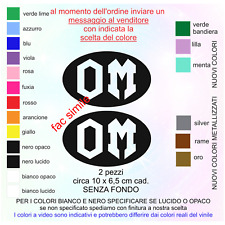 coppia Adesivi OM camion trattori agricoli vinile prespaziato