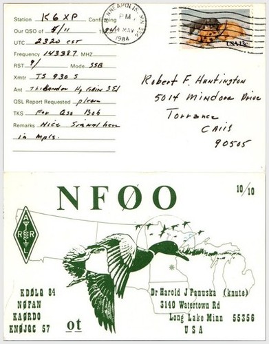 Scheda qsl mallard mn - qsl,