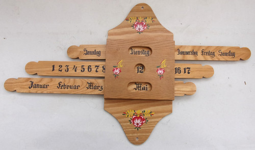 Calendario scorrevole legno - in,