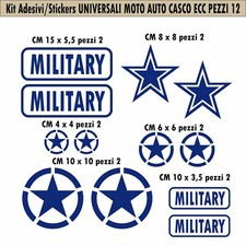 Kit 12 Adesivi Stella Militare US Army USA Marines War 4x4 off Road cod. 1656