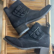 Sendra black sude - black, buckle