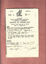 Napoleone Cisalpina+MILANO - Carpiano Arcagnago IMPOSTA a.IX Repubblicano (1801)