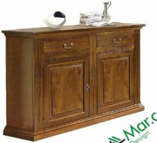 CREDENZA MADIA MOBILE 2 PORTE 2 CASSETTI NOCE SCURO ARTE POVERA FINITURA BASSANO
