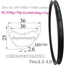Cerchio carbonio 29er Mtb asimmetrico mountain bike ruota tubeless senza gancio larghezza 36mm
