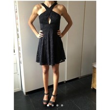 MINI ABITO VESTITO CORTO DONNA Sexy In Pizzo Party Festa