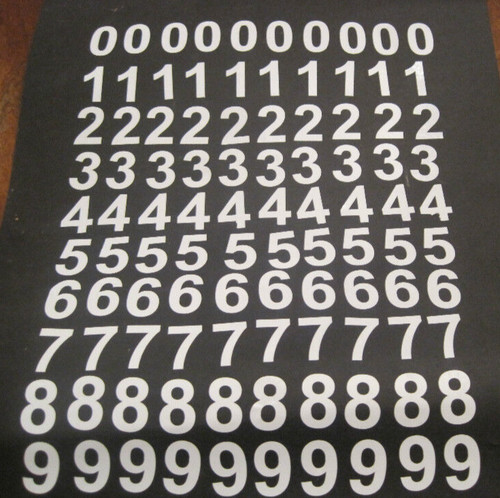 Numeri vinile adesivo - vinile, bianco