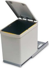 Pattumiera Sottolavello Estraibile 16Lt Plastica Grigio 280 ROMAGNA PLASTIC