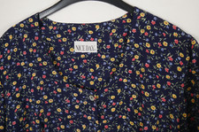 NICE DAY abito da sogno blu colorato fiori elegante 100% viscosa taglia 44/46 OTTIMO!