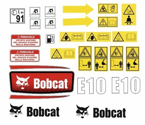 Bobcat e10 decalcomanie - bobcat,