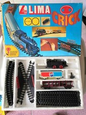trenino meccanico lima crick 132051 set completo vintage con scatola