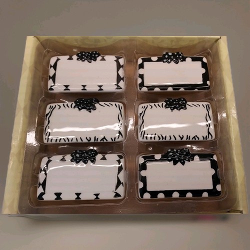 Segnaposto ceramica nera - 6,