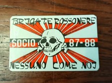 TESSERA ULTRAS MILAN BRIGATE ROSSONERE 1987 1988 CURVA SUD - BRN
