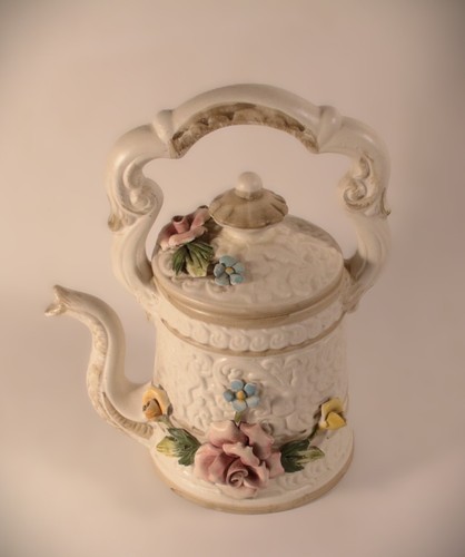 Teiera ornamentale capodimonte - teiera,