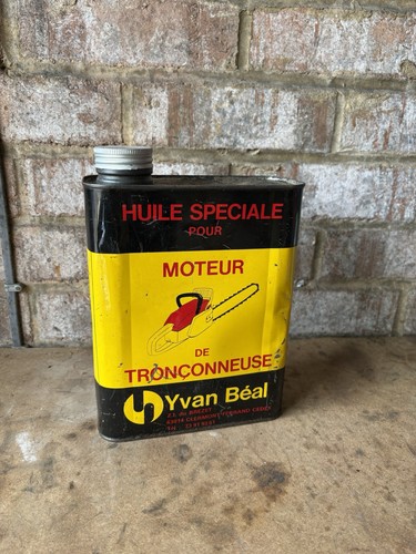 Vintage french metal oil can - vintage,