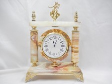 pendule portique quartz marbre onyx made ITALIE