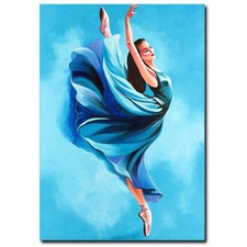 NOVAARTE quadro acrilico quadro donna pittura astratta balletto arte moderna ORIGINALE