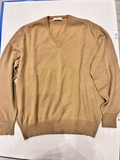 Maglione uomo BRUNELLO CUCINELLI 100% puro cashmere colore cammello Tg. S