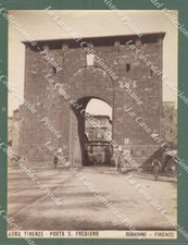 FIRENZE. Porta S.Frediano. Foto originale Giannini all'albumina, circa 1880
