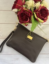 pochette unisex in vera pelle
