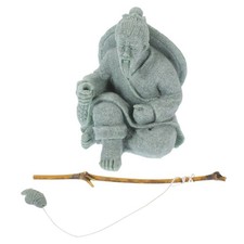  Statuina Pescatore Cinese Decorazione Del Serbatoio Di Pesce Dell'acquario