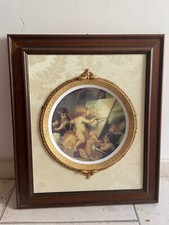 Quadro con puttini angeli piatto in faenza limoges o delft creazioni artistiche 