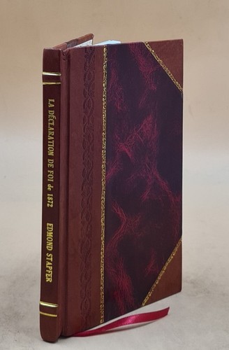Claration foi de 1872 - la,