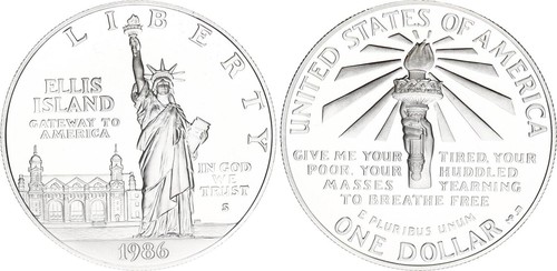 Usa dollaro argento 1986 100 - dollaro,